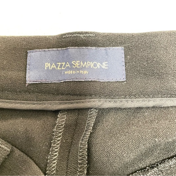 Piazza Sempione Pants High Waisted  Wide Leg Wool Blend Black Size IT 40… - Picture 5 of 12